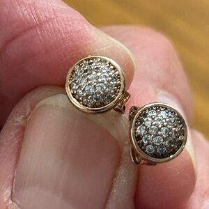Pandora rose gold plated stud earrings